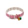 A collar with round rhinestones, 28 x 1 cm, Osh 21-25 cm, arts. The skin, pink