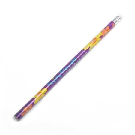 Black pencil with the eraser "Flowers", hardness of NV-4