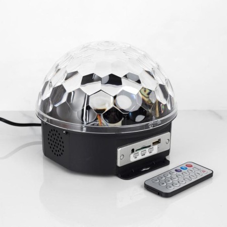 Light device "Crystal ball" 17.5 cm, speaker, glow RGB, 220 V-3