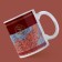 Ceramic mug "USSR", 320 ml, red color