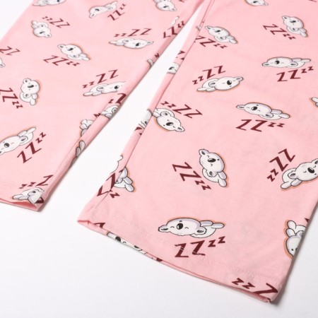 Female home set (T -shirt/pants) "Koala", green/pink color, size 60-6