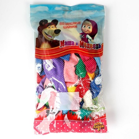 Shar Latex 14 “Masha and the Bear”, pastel, set of 50 pcs., Mix color-2