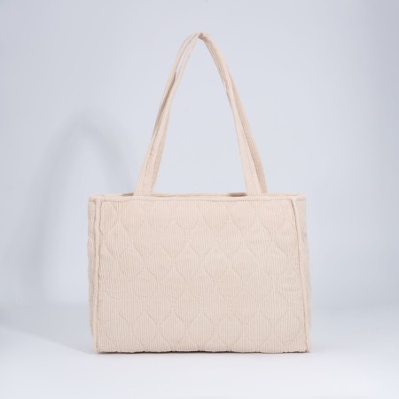 Bag-tout on lightning, beige color