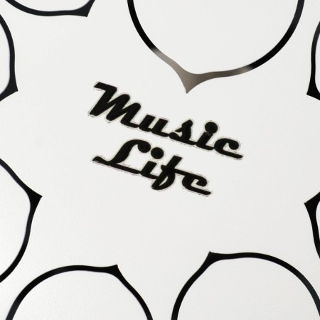 Musical instrument glucophone, white, 8 petals, 15 x 9 cm-4