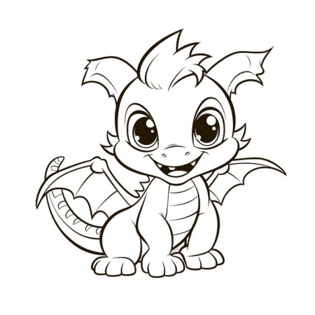Dragons. Coloring for kids-2