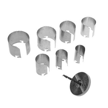 A set of crowns TOP Tools 60H972, with a centering drill, 26-63 x 43 mm, 7 pcs.-1