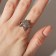 Ring "Stars" trio, color silver, dimensionless