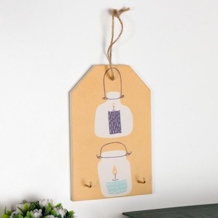 Decorative hooks "Candles in banks" 15x10x1.5 cm-1