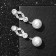 Earrings with pearls “Give tenderness” circle, white color in silver