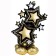 Foil ball 59 "Stars", Black & Gold, a figure for the air