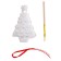 Christmas tree decoration for coloring "Christmas tree with a star" with a suspension, brush