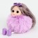 Soft toy "Puppet Model" on a key fob, 16 cm, purple color