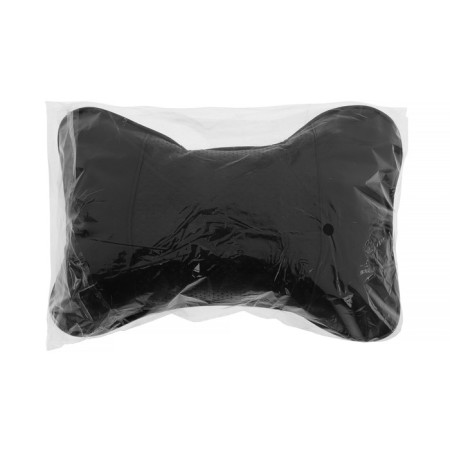 Car bone pillow, on the headrest, eco -leather, 18 × 25 cm, black-3