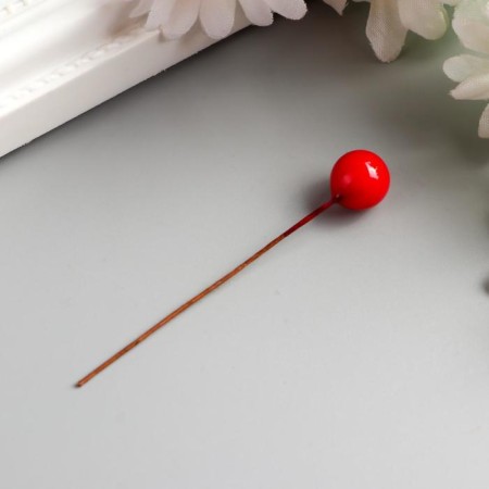 Decor for creativity "Red berry" set 50 pcs diam 1 cm-1