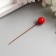 Decor for creativity "Red berry" set 50 pcs diam 1 cm
