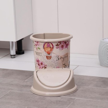Garbage bucket with a mobile lid Violet "Paris", 4 liters-1