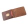 Portmone with a Z-2 clamp, button, brown, dark, bullet-up