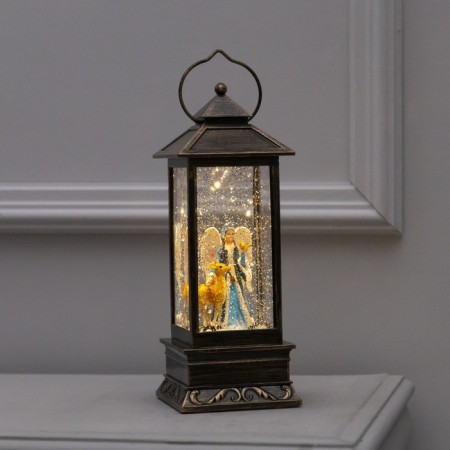 LED figure "Lantern with the Snow Maiden" 10 × 27 × 10 cm, plastic, AAX3 batteries (not in the kit), USB, glow warm white