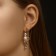Earrings with pearls "bead" vessel, color gold