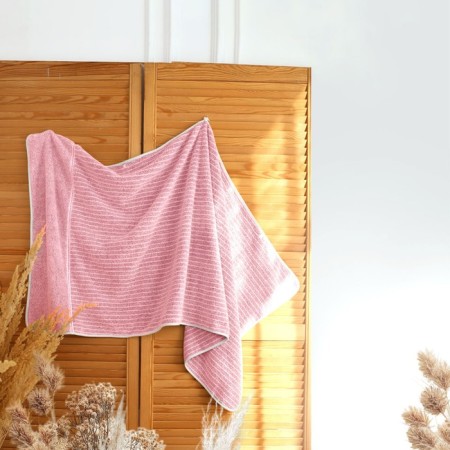 Knap towel, size 70x140 cm, lingonberry color-1