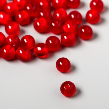 Beads for creativity round "ruby red" set 10 grams 0.7x0.7 cm-1