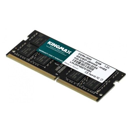 Memory DDR4 32GB 3200MHz KINGMAX KM-SD4-3200-32GS RTL PC4-25600 CL22 SO-Dimm 260-PIN 1.2V D 103397-2
