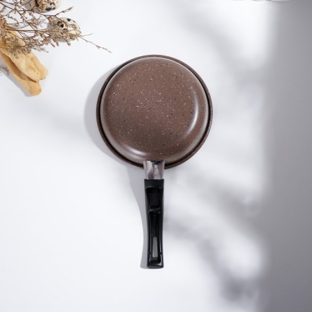 Flot Dilan Rock, D = 15 cm, plastic handle, anti -stick coating, brown color-6