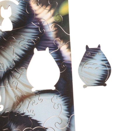 Puzzle "Haska with a kitten" 20x29cm, 92 details-1