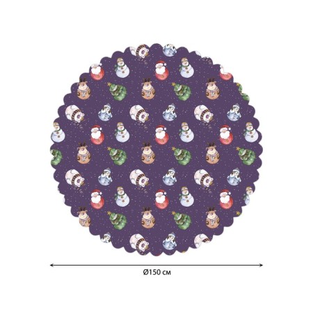 Tables on the table "Toys on the Christmas tree", Round, Saten, D = 150 cm-1
