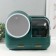 Cosmetics box plastic, mirror with backlight "dark green" 37.5x22x31 cm