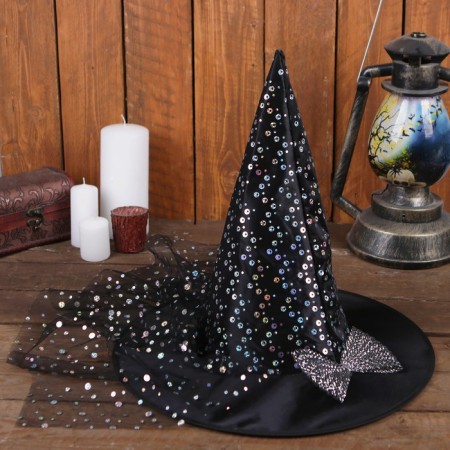 Carnival hat "Sorceress", with a bow, rr. 56-58 cm