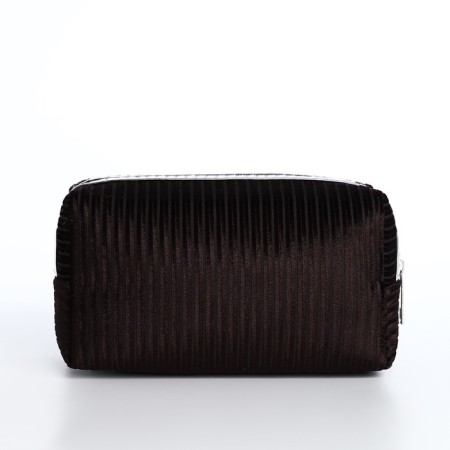Lightning cosmetic bag, dark brown color-1