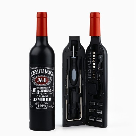 Gift set of tools of a bottle "Gentleman", 23 items-3