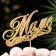 Topper "Mom" Golden Glitter 15x7.3 cm