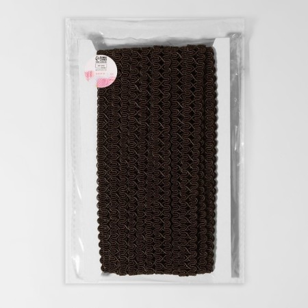 Decorative braid “Sanding clock”, 14 mm, 10 ± 1 m, brown color-2