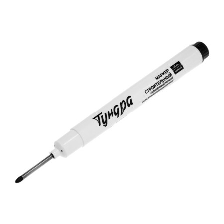 Building tundra marker, elongated thin metal tip, black, 1.4 mm-8