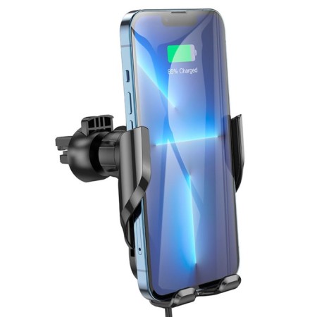 Hoco CA202 car holder, wireless charging, for 4.5-7.0 ", 2 A, 90 mAh, 15 watts, black-5