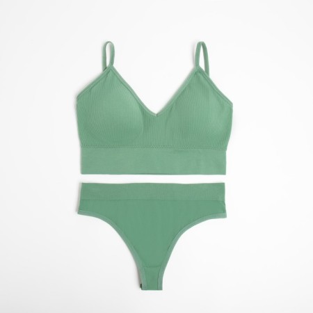 Female set (top, panties) color green, rr 42-44