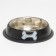 A bowl with a non -slip base with a print, 445 ml, black