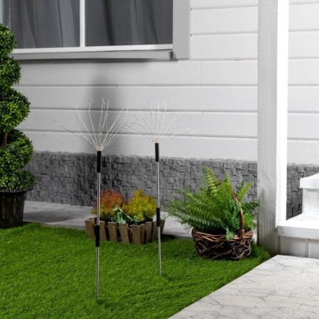Garden lamp on the solar battery "Dandelion" 2 pcs., 78 cm, 160 LED, glow of multi-1