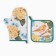 Set of kitchen. Ethel "Hortensi" mittens-seizure 20x28cm, 19x19cm severity, 100% HL