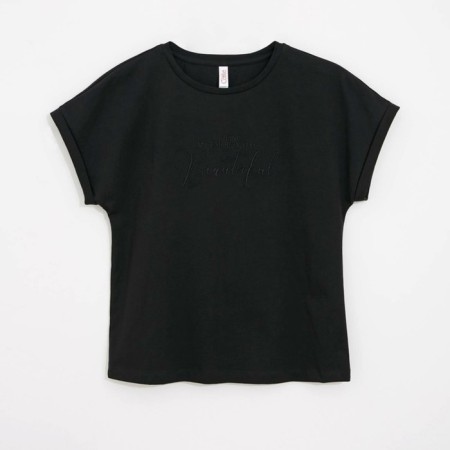Female T -shirt, size XS, black color-4