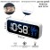 Clock - Electronic desk alarm clock: calendar, thermometer, hygrometer, 16.8 x 6.6 cm
