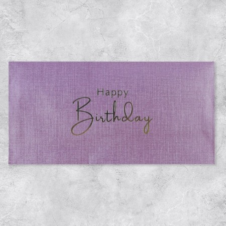 Happy Birthday Gift envelope, embossing, designer paper, 22 × 11 cm-1