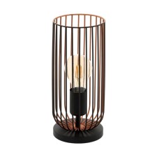 Roccamena desktop 60W E27, black, copper