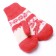 Women's mittens, red/white color, size 20-22