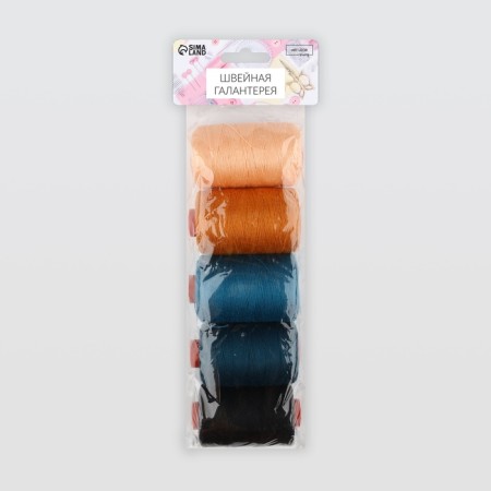 A set of thread jeans No. 3, 20/3, 300 m, 5 pcs, color colorful color-2