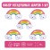 Set a foil ball 28 "Rainbow in flowers", 5 pcs.
