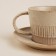 Tea couple ceramic SL Home "Vento", 2 items: a cup 250 ml, a saucer d = 15 cm, beige color