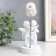 Souvenir Polystone Light "Lamp - Angels with heart" White mix 7.5x7.5x18 cm